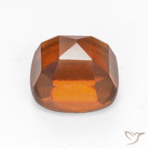 Grenat Hessonite Orange foncé naturelle Coussin, 2.50 ct, VS
