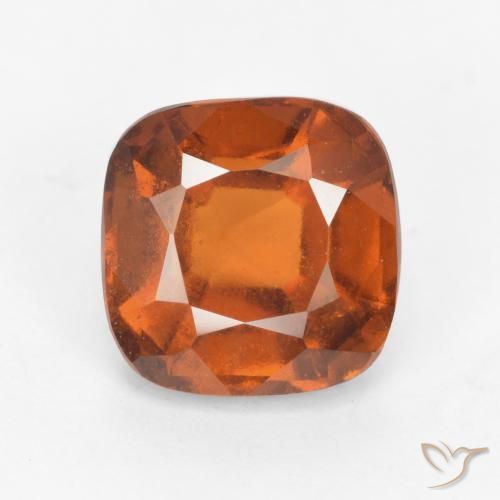 Grenat Hessonite Orange rougeâtre naturelle Coussin, 2.07 ct, VS-SI