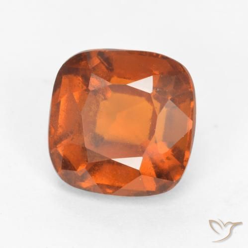 Grenat Hessonite Orange rougeâtre naturelle Coussin, 2.07 ct, VS-SI