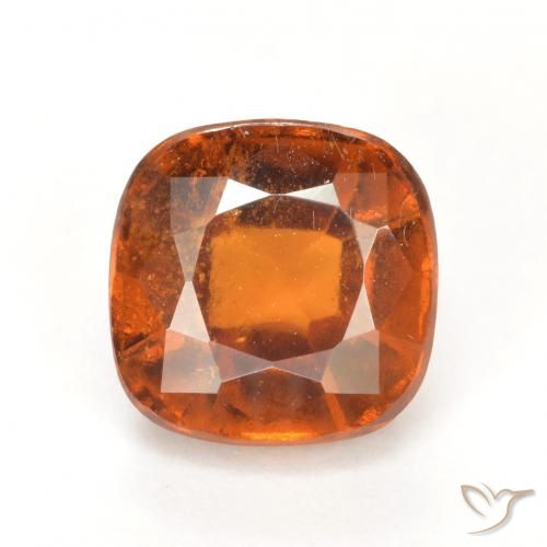 2.41ct Naturel Orange foncé Grenat Hessonite, Coussin, VS-SI