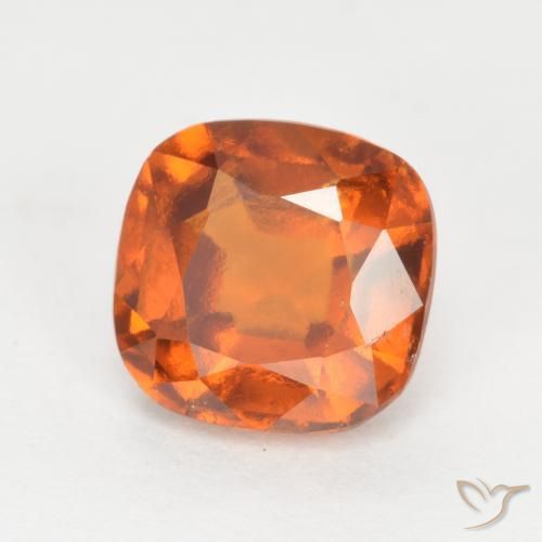 Grenat Hessonite Orange foncé naturelle Coussin, 2.00 ct, VS-SI