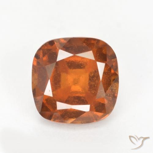 Grenat Hessonite Orange foncé naturelle Coussin, 2.22 ct, VS-SI