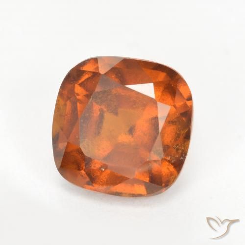 Grenat Hessonite Orange foncé naturelle Coussin, 2.22 ct, VS-SI