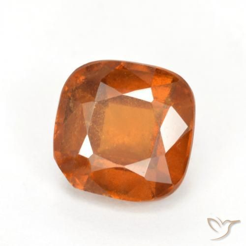 Grenat Hessonite Orange foncé naturelle Coussin, 2.07 ct, VS-SI