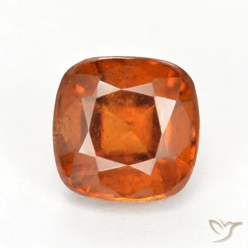 Grenat Hessonite Ambre orange naturelle Coussin, 2.51 ct, VS-SI