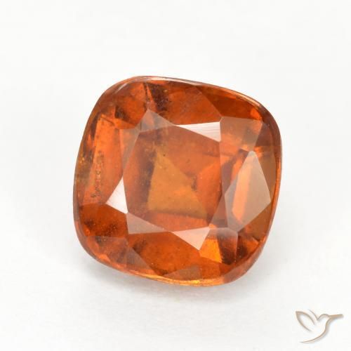 Grenat Hessonite Ambre orange naturelle Coussin, 2.51 ct, VS-SI