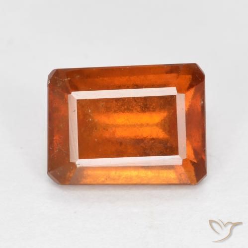 Grenat Hessonite Orange foncé naturelle Octogone / coupe Émeraude, 1.93 ct, SI
