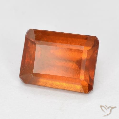 Grenat Hessonite Orange foncé naturelle Octogone / coupe Émeraude, 1.93 ct, SI