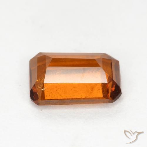 Grenat Hessonite Orange foncé naturelle Octogone / coupe Émeraude, 1.45 ct, SI