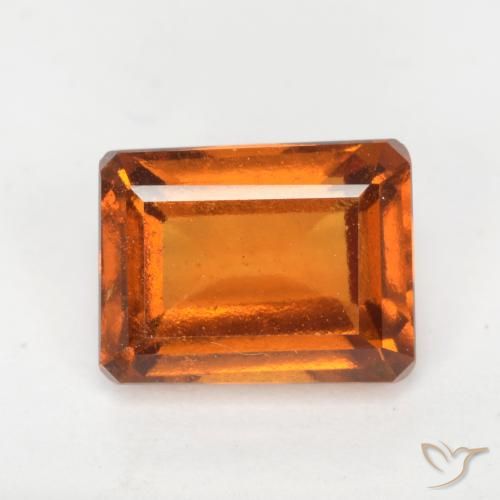 2.16ct Naturel Orange moyen Grenat Hessonite, Taille émeraude, VS