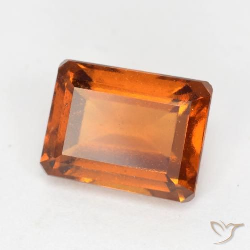 Grenat Hessonite Orange moyen naturelle Octogone / coupe Émeraude, 2.16 ct, VS