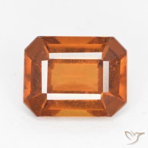Grenat Hessonite Orange moyen-foncé naturelle Octogone / coupe Émeraude, 2.36 ct, VS