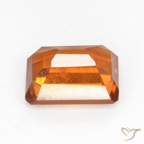 Grenat Hessonite Orange foncé naturelle Octogone / coupe Émeraude, 2.13 ct, VS-SI