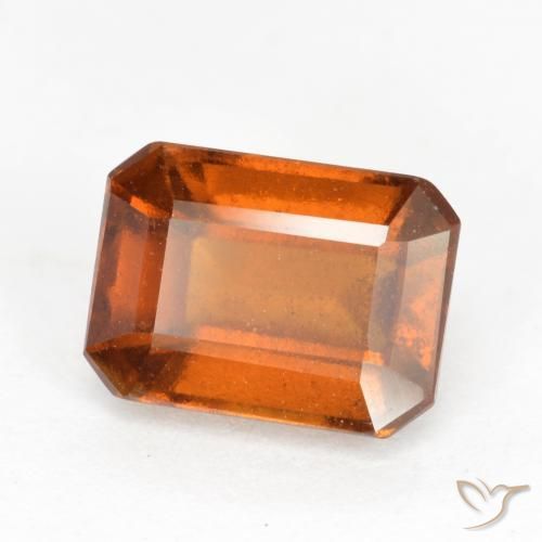Grenat Hessonite Orange foncé naturelle Octogone / coupe Émeraude, 2.21 ct, SI