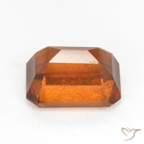 Grenat Hessonite Orange foncé naturelle Octogone / coupe Émeraude, 2.21 ct, SI