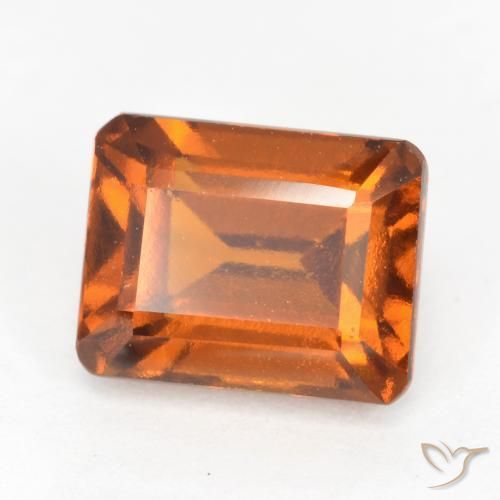 2.58ct Naturel Orange rougeâtre Grenat Hessonite, Taille émeraude, VS
