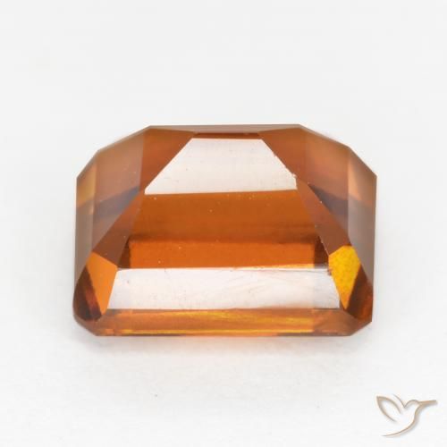 Grenat Hessonite Orange rougeâtre naturelle Octogone / coupe Émeraude, 2.58 ct, VS