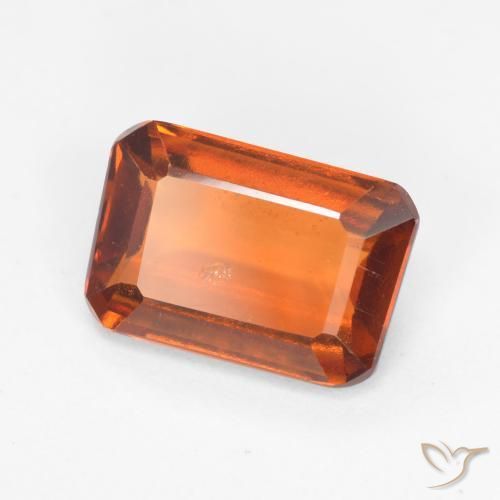 Grenat Hessonite Orange foncé naturelle Octogone / coupe Émeraude, 2.18 ct, VS-SI
