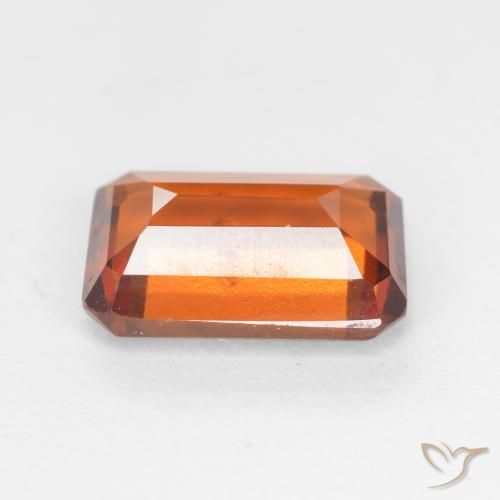 Grenat Hessonite Orange foncé naturelle Octogone / coupe Émeraude, 2.18 ct, VS-SI