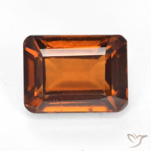 Grenat Hessonite Orange foncé naturelle Octogone / coupe Émeraude, 2.16 ct, VS-SI