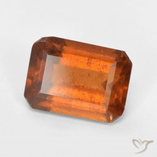 2.03ct Naturel Orange foncé Grenat Hessonite, Taille émeraude, SI