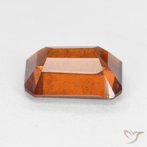 Grenat Hessonite Orange foncé naturelle Octogone / coupe Émeraude, 2.03 ct, SI