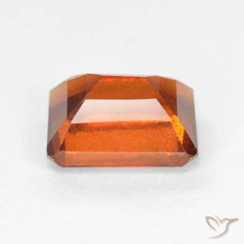 Grenat Hessonite Orange moyen-foncé naturelle Octogone / coupe Émeraude, 2.14 ct, SI