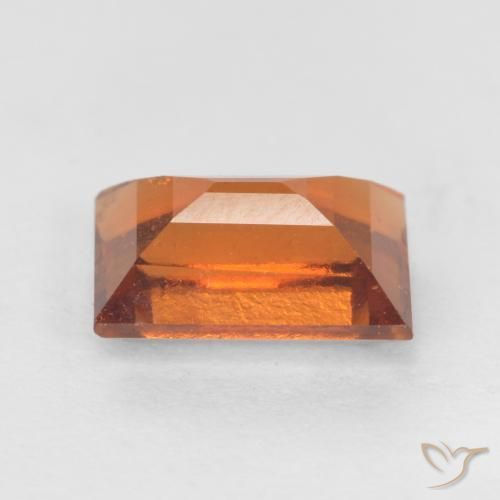 Grenat Hessonite Orange foncé naturelle Baquette, 1.32 ct, SI