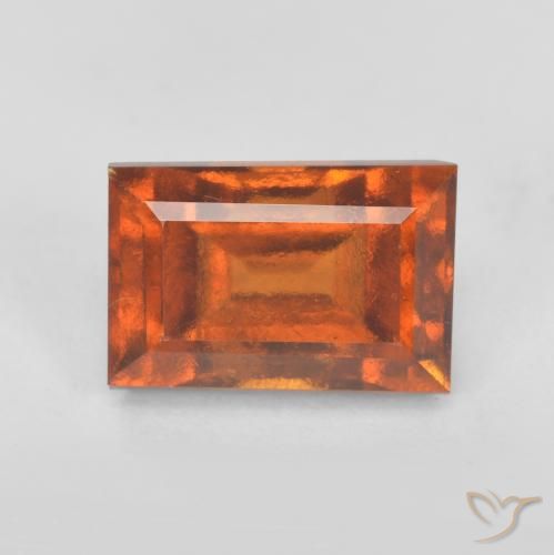Grenat Hessonite Orange moyen-foncé naturelle Baquette, 1.55 ct, VS