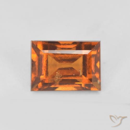 Grenat Hessonite Orange moyen-foncé naturelle Baquette, 1.12 ct, SI