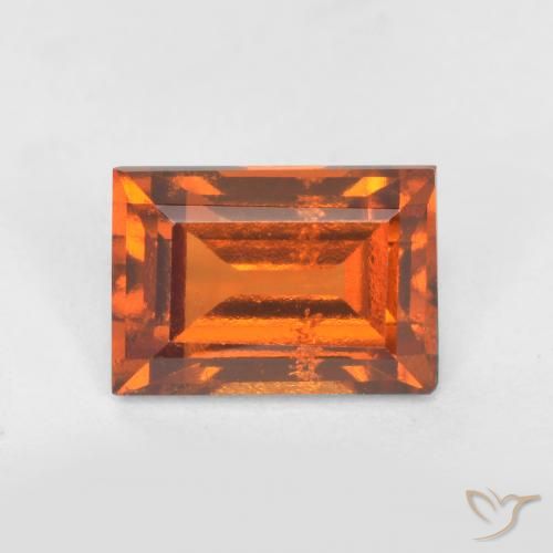 Grenat Hessonite Orange moyen-foncé naturelle Baquette, 1.11 ct, VS-SI