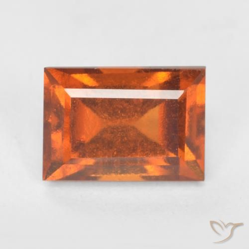 Grenat Hessonite Orange moyen-foncé naturelle Baquette, 1.56 ct, VS