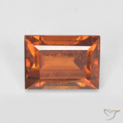 Grenat Hessonite Orange foncé naturelle Baquette, 1.50 ct, VS