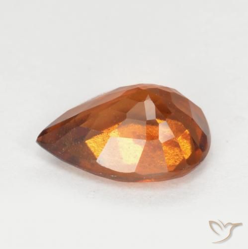 Grenat Hessonite Orange foncé naturelle En forme de poire, 1.19 ct, VS