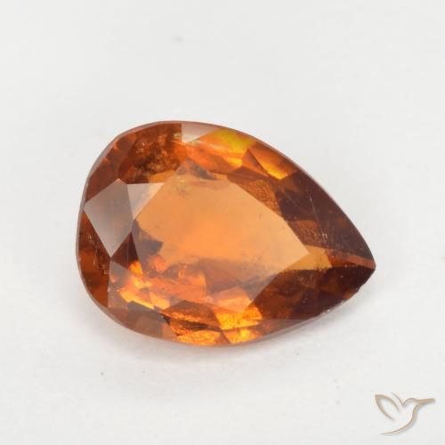 Grenat Hessonite Orange moyen naturelle En forme de poire, 1.13 ct, SI