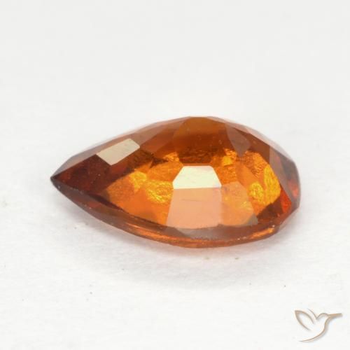Grenat Hessonite Orange moyen naturelle En forme de poire, 1.13 ct, SI