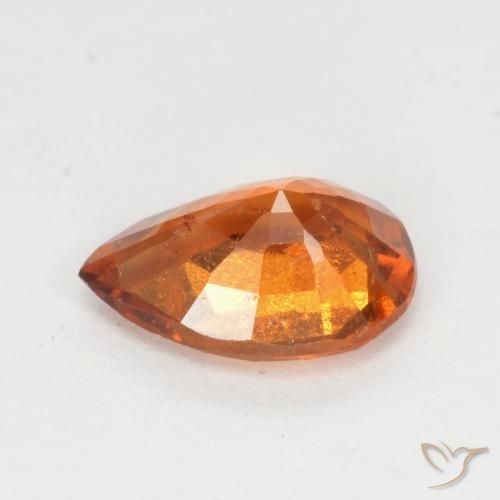 Grenat Hessonite Orange moyen naturelle En forme de poire, 0.98 ct, VS-SI