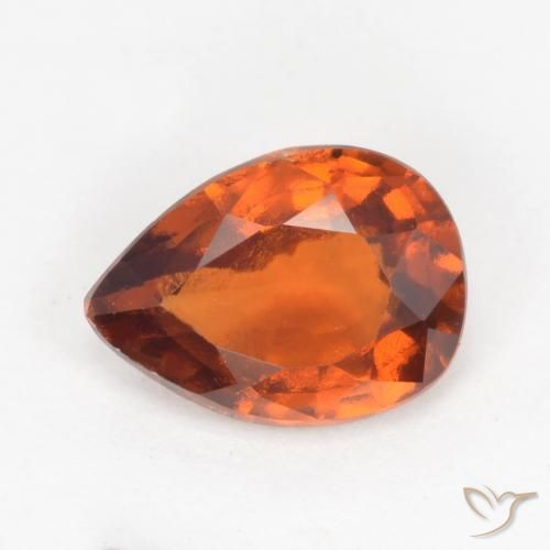 Grenat Hessonite Orange foncé naturelle En forme de poire, 1.13 ct, VS