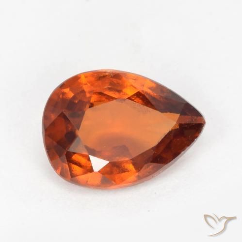 Grenat Hessonite Orange foncé naturelle En forme de poire, 1.13 ct, VS