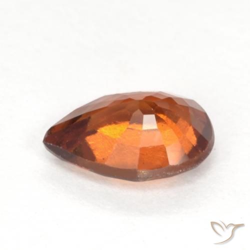Grenat Hessonite Orange foncé naturelle En forme de poire, 1.13 ct, VS