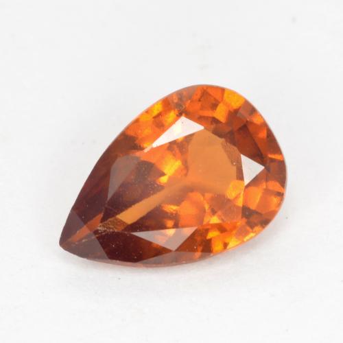 Grenat hessonite orange naturelle en forme de poire, 0,99 ct, VS
