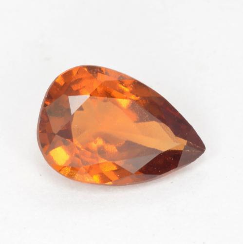 Grenat hessonite orange naturelle en forme de poire, 0,99 ct, VS