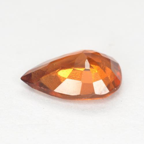 Grenat hessonite orange naturelle en forme de poire, 0,99 ct, VS