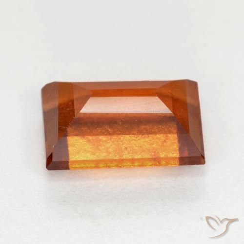 Grenat Hessonite Orange foncé naturelle Baquette, 1.24 ct, SI