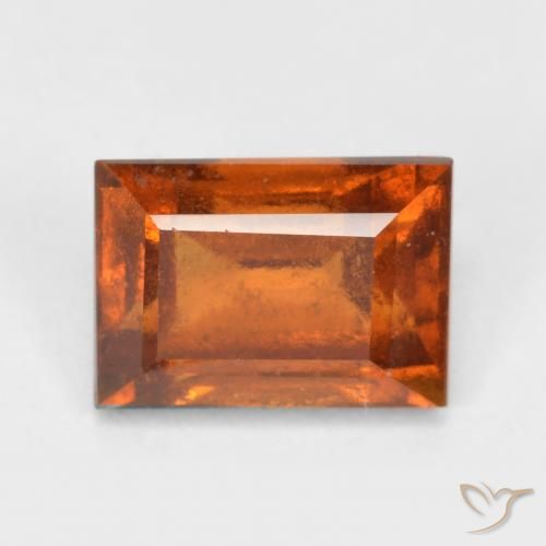 Grenat Hessonite Ambre orange naturelle Baquette, 1.47 ct, VS-SI