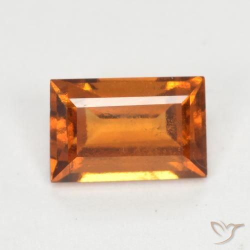 Grenat Hessonite Orange moyen-foncé naturelle Baquette, 0.95 ct, VS-SI