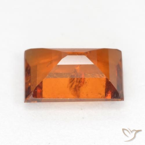 Grenat Hessonite Orange foncé naturelle Baquette, 1.33 ct, SI