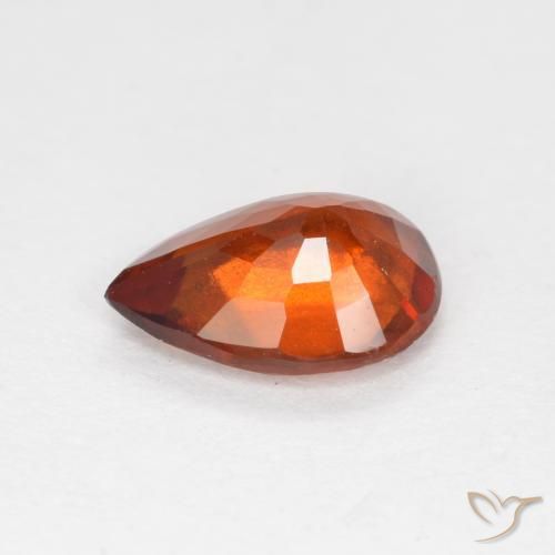 Grenat Hessonite Orange feu naturelle En forme de poire, 1.01 ct, VS-SI