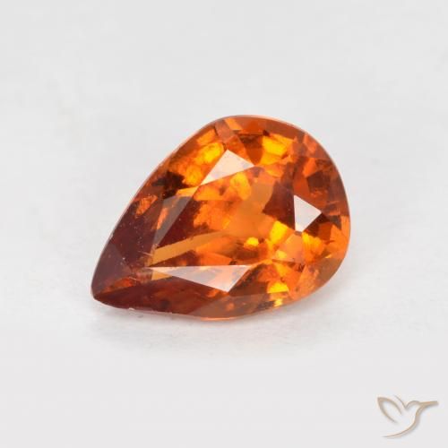 1.06ct Naturel Orange moyen Grenat Hessonite, En forme de poire, VS