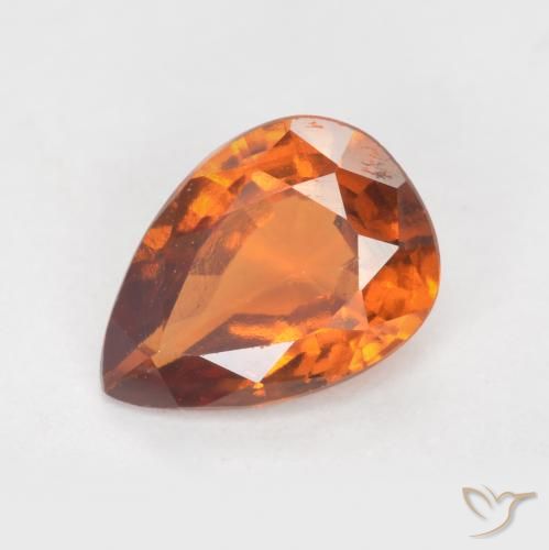 1.15ct Naturel Orange moyen Grenat Hessonite, En forme de poire, VS
